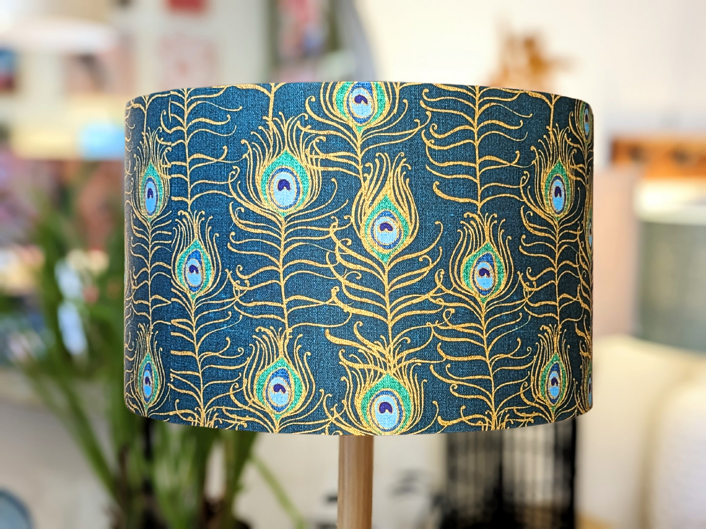 Peacock Feather Nouveau Lampshade