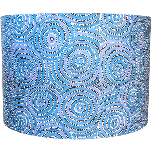 Aboriginal Aqua Mina Mina Lampshade