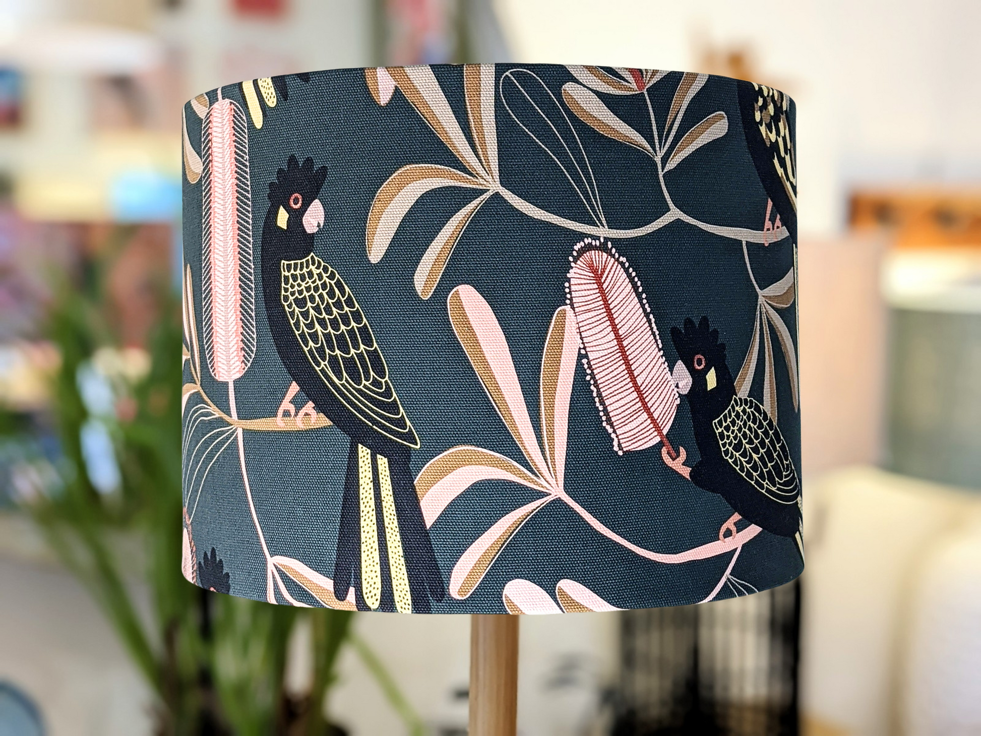 Yellow-Tailed Black Cockatoo Lampshade