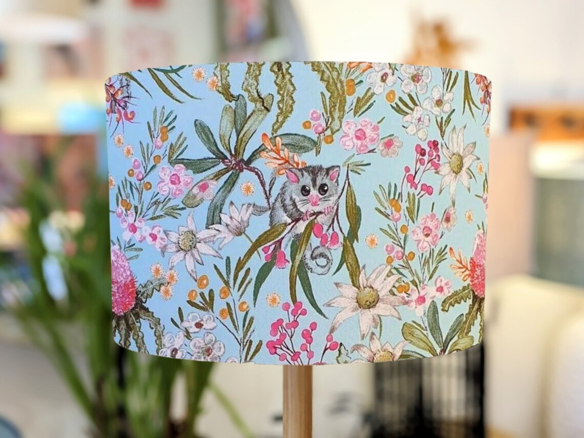 Blue Possum Lampshade