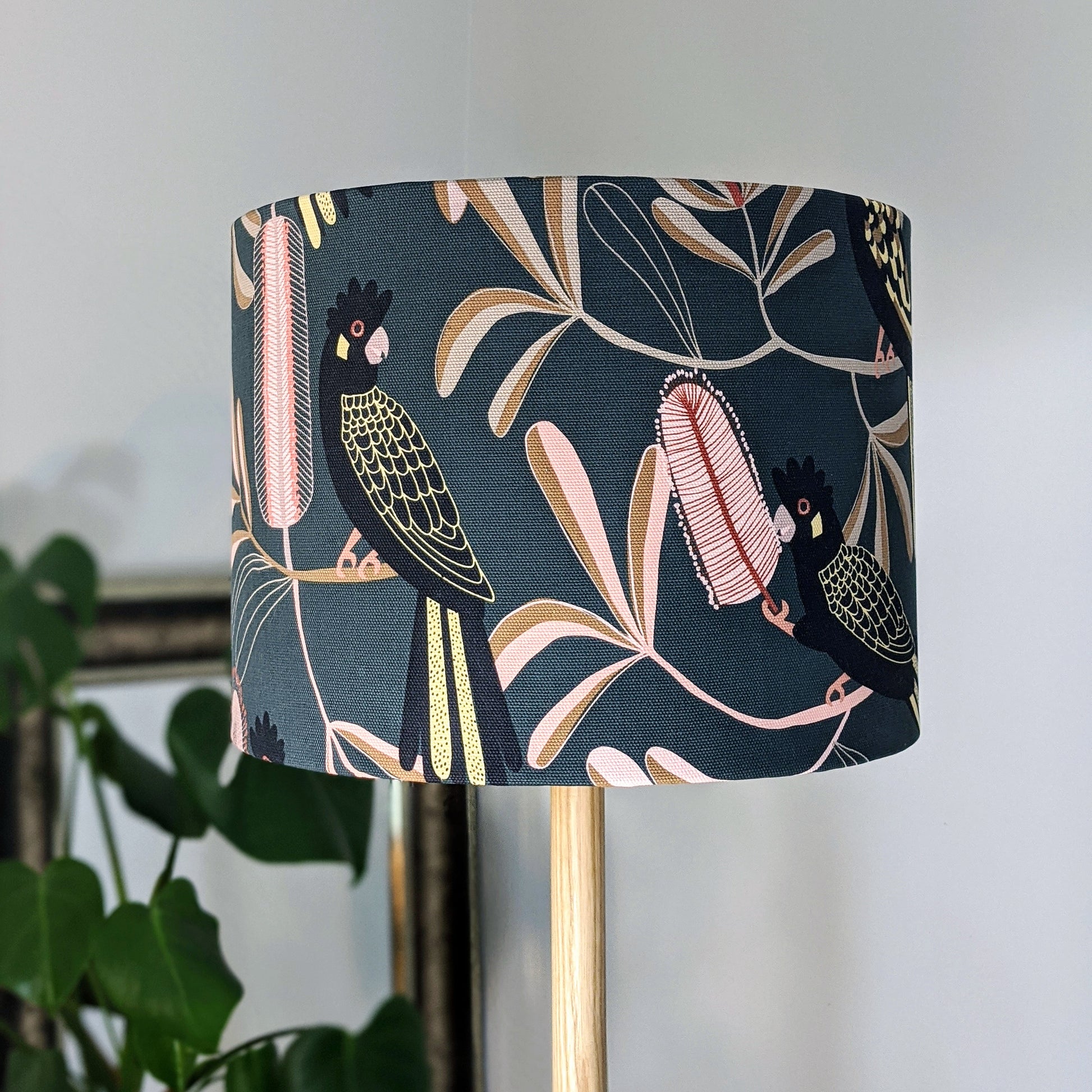 Yellow-Tailed Black Cockatoo Handmade Lampshade